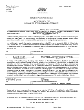 California Employer Pull Notice Authorization Form