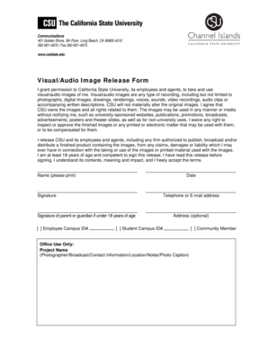 Visual Audio Image Release Form