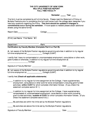 CUNY Multiple Position Report