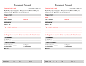Document Request Form