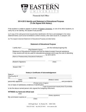 2014-2015 Identity and Statement of Educational Purpose