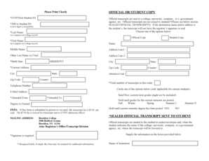 CUNY Official Transcript Request Form