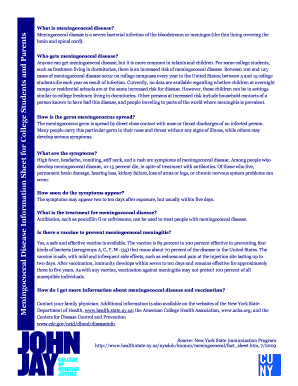 Meningococcal Disease Information Sheet