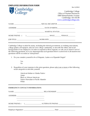 Employee Information Form