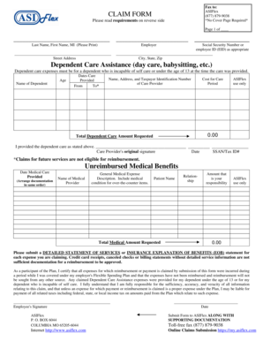 ASIFlex Claim Form