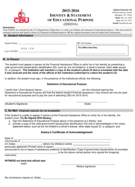 2015-2016 Student Financial Aid Verification Form