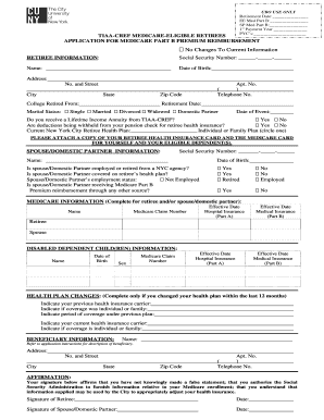 Medicare Part B Premium Reimbursement Application