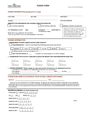 CUNY Campaign Pledge Form