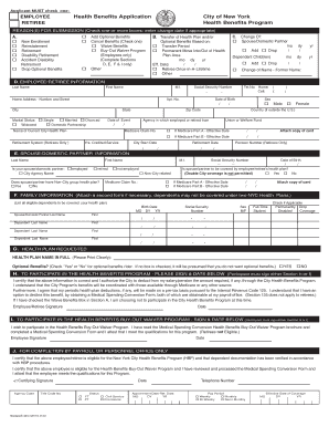New York City Health Benefits Application