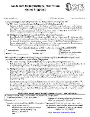 International Student Online Program Form