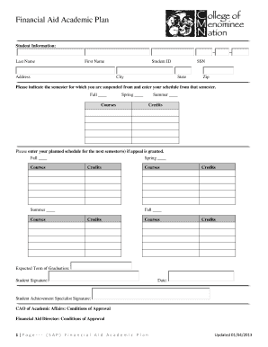 Financial Aid Academic Plan