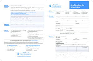 College of Saint Elizabeth Application Form