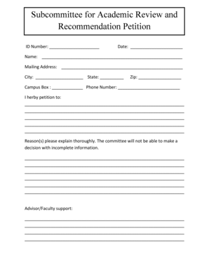 Academic Petition Form
