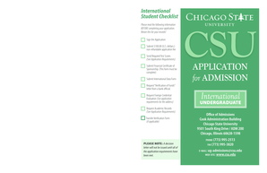 International Undergraduate Application Checklist