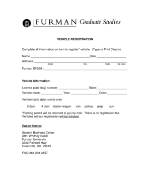 Vehicle Registration Form
