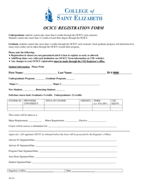 OCICU Registration Form