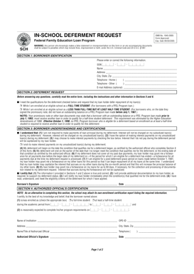 In-School Deferment Request Form