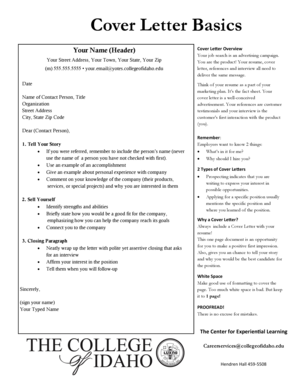 Registration letter for school teacher - Cover Letter Basics - College of Idaho - collegeofidaho