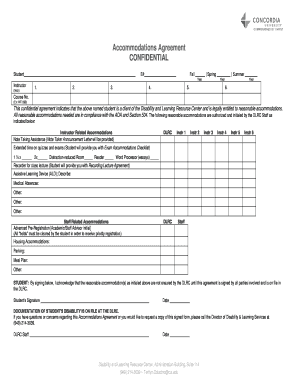 Accommodations Agreement