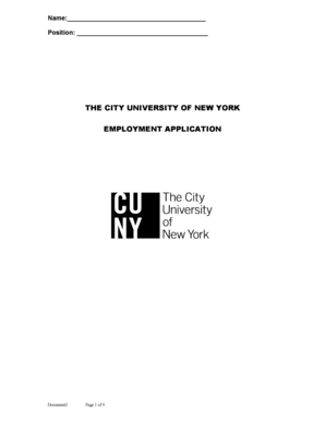 CUNY Employment Application
