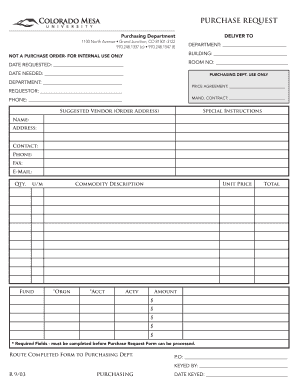 Purchase Request Form