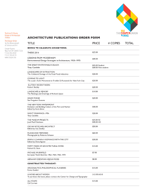 Architecture Publications Order Form