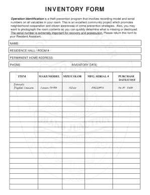 Inventory Form