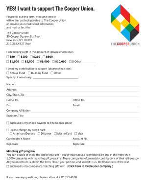 The Cooper Union Donation Form