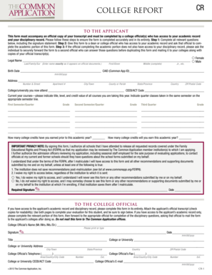 College Report Form