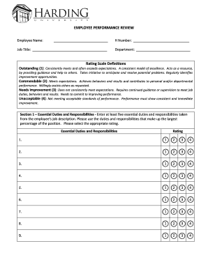 Employee Performance Review Form