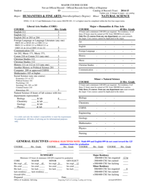 Major Course Guide