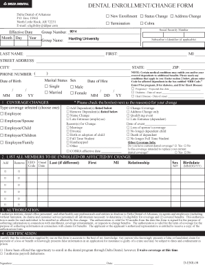 Delta Dental Enrollment Form