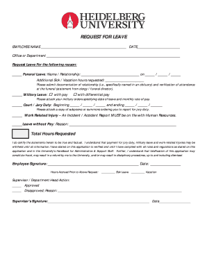 Employee Leave Request Form