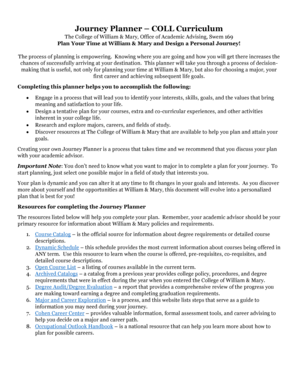 Journey Planner - COLL Curriculum