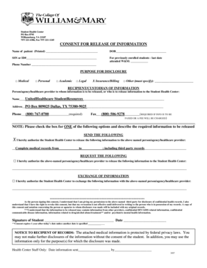 Consent for Release of Information