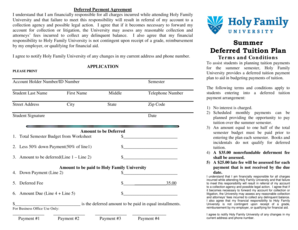 Deferred Payment Agreement