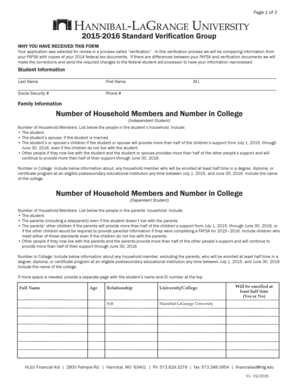 2015-2016 Standard Verification Group Form