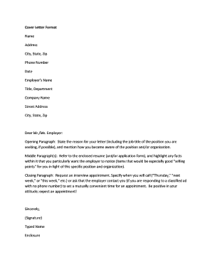 Cover Letter Template