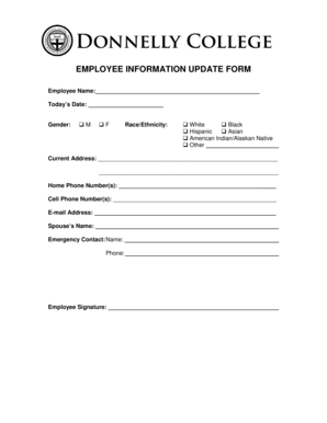 Employee Information Update Form