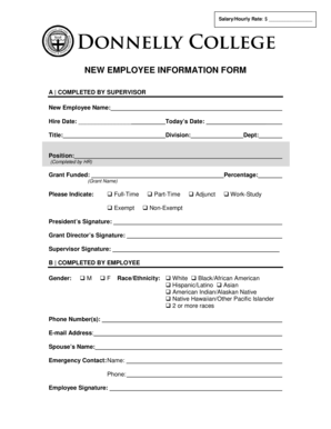 New Employee Information Form