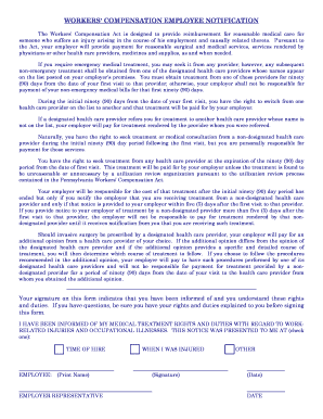 Workers Compensation Employee Notification
