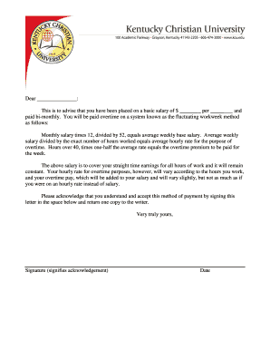 Employee Overtime Payment Agreement