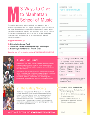 Manhattan School of Music Donation Form