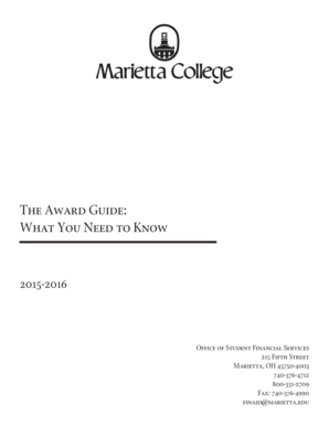 Marietta College Financial Aid Award Letter