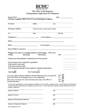 Undergraduate Application for Graduation