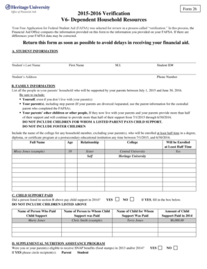 Form 26 2015-2016 Verification