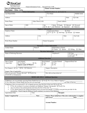 Patient Information Form
