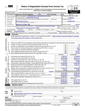 Form 990 Return of Organization Exempt From Income Tax