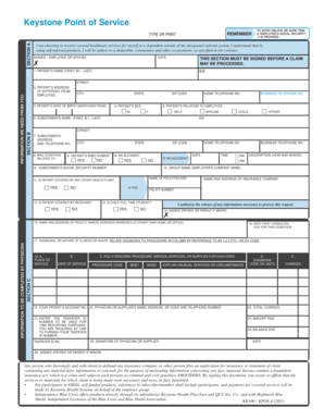 Keystone Point of Service Form