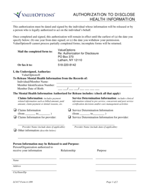Authorization to Disclose Health Information